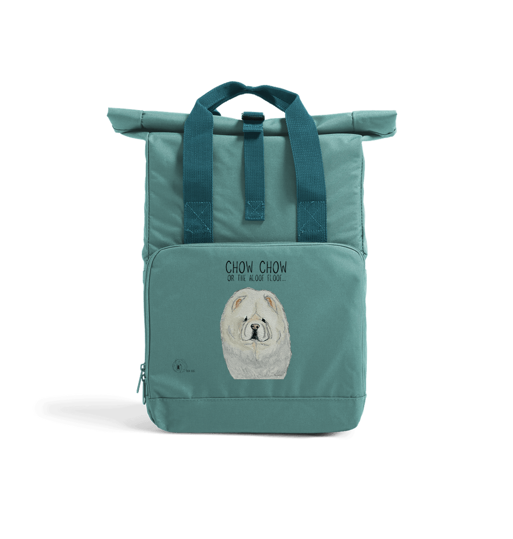 Cream Chow Chow Roll Top Backpack