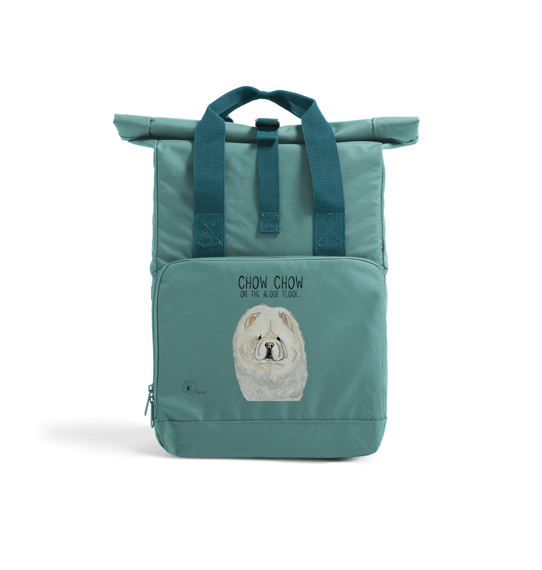 Cream Chow Chow Roll Top Backpack