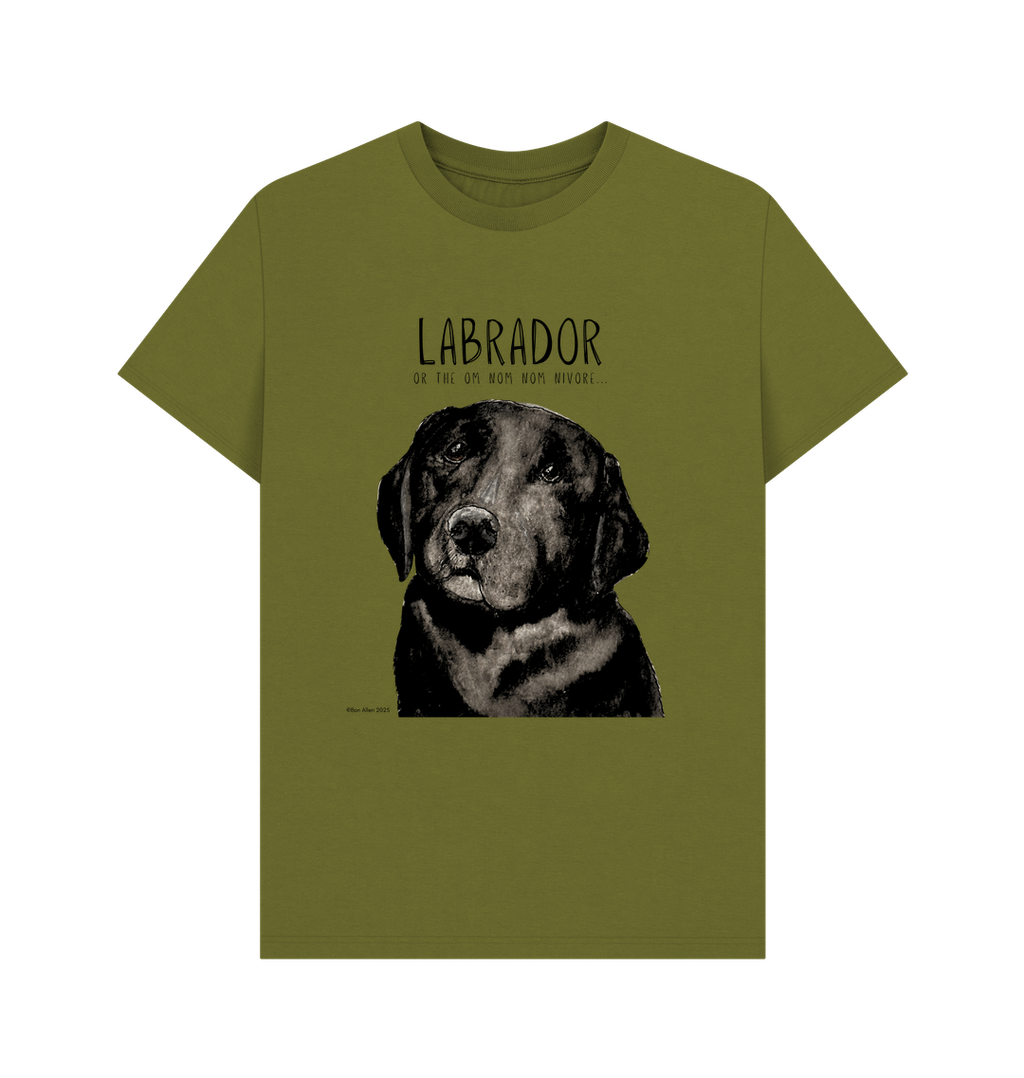 Black Labrador Men's T-Shirt Snack Goals and Tail Wags