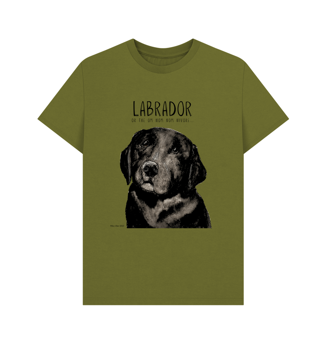 Black Labrador Men's T-Shirt Snack Goals and Tail Wags