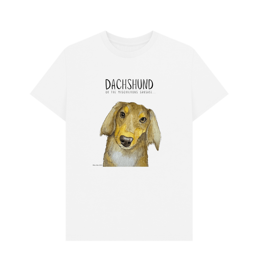 Long Haired Dachshund Tee Mischievous Hot Dog Energy
