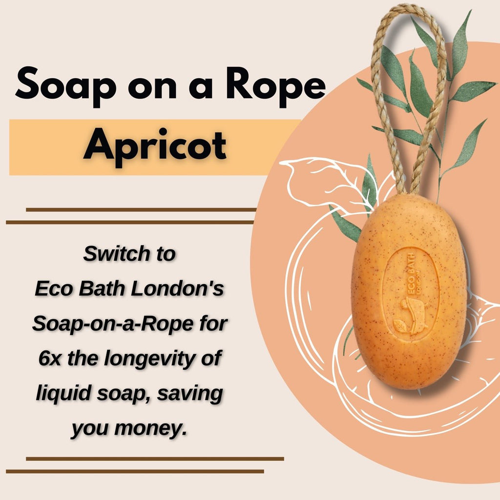 Apricot Soap on a Rope 220g Natural Shea Butter Bar