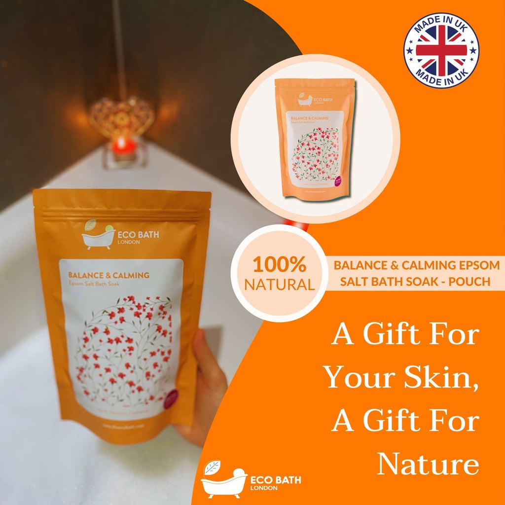 Balance and Calming Epsom Salt Bath Soak 500g and 1000g Pouch