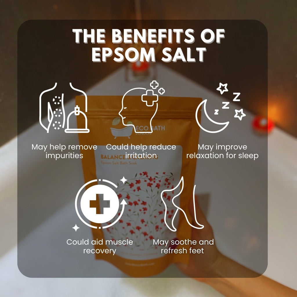 Balance and Calming Epsom Salt Bath Soak 500g and 1000g Pouch