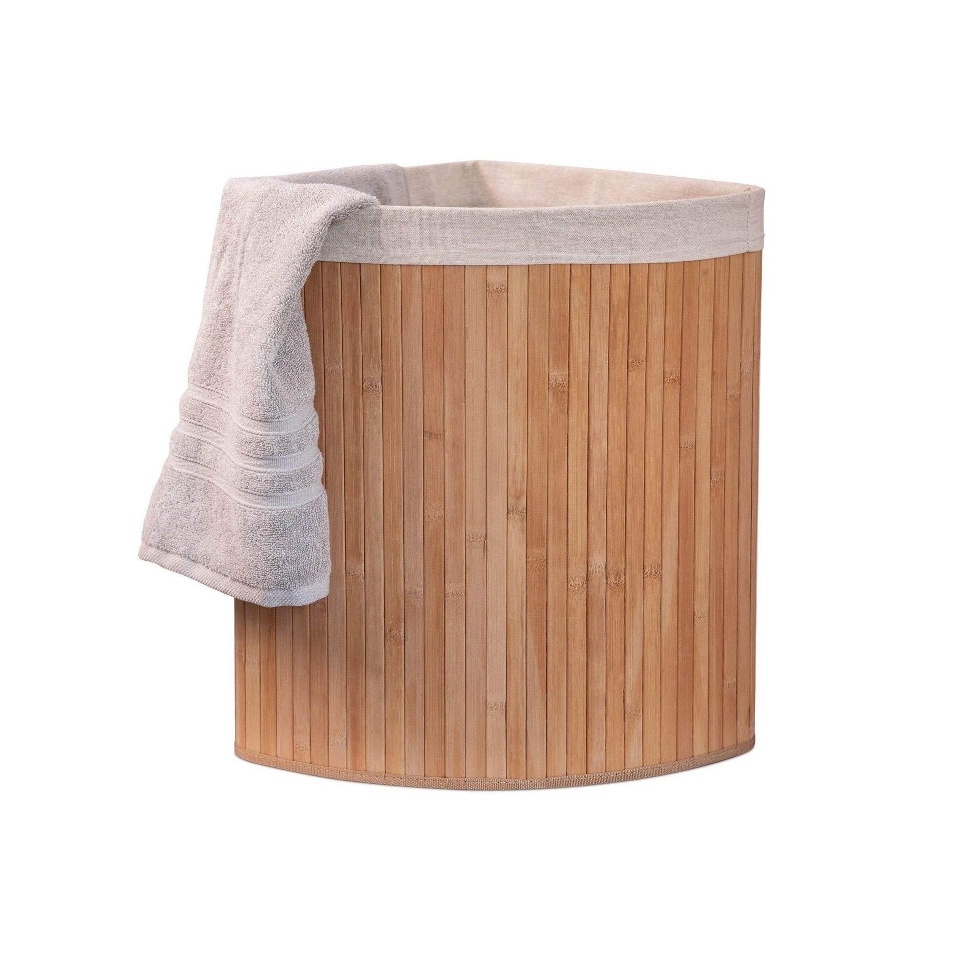 Bamboo Laundry Basket with Lid and Removable Lining
