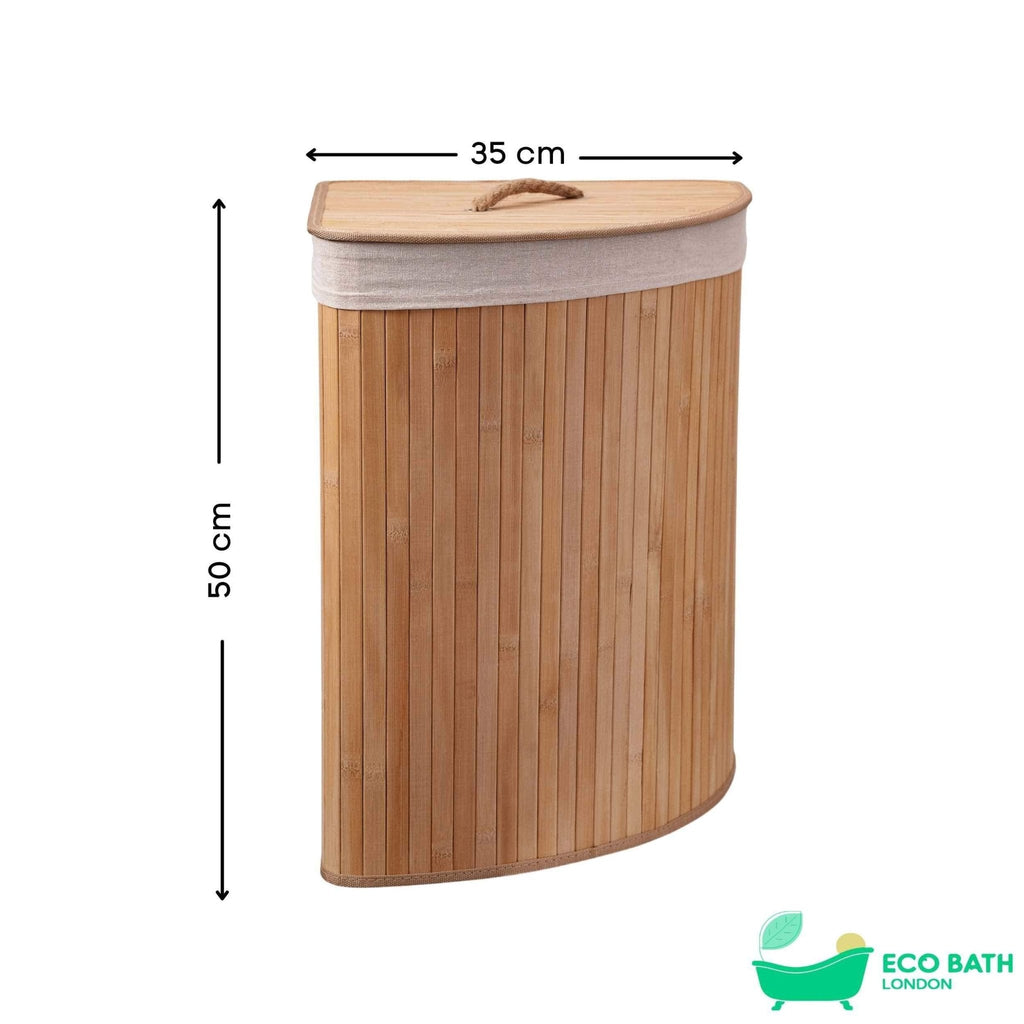 Bamboo Laundry Basket with Lid and Removable Lining