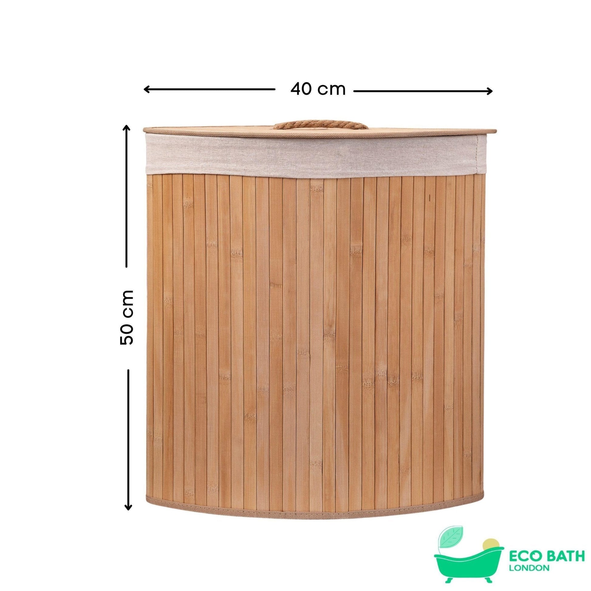 Bamboo Laundry Basket with Lid and Removable Lining