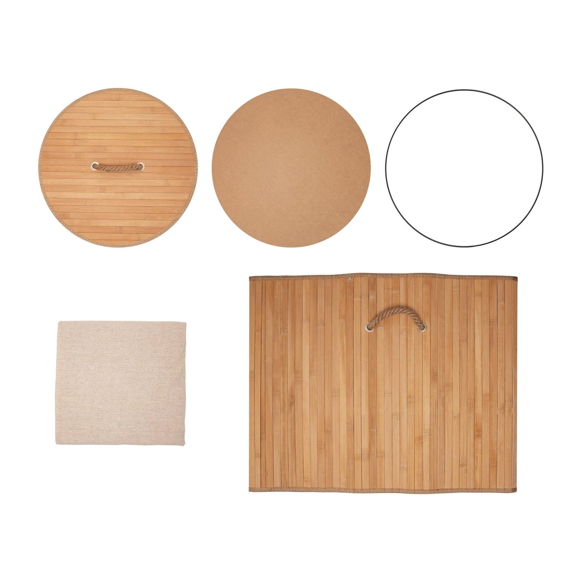 Bamboo Laundry Basket with Lid and Removable Lining