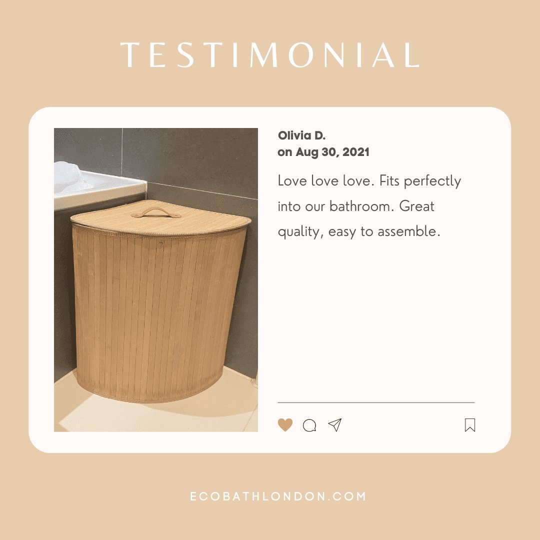 Bamboo Laundry Basket with Lid and Removable Lining