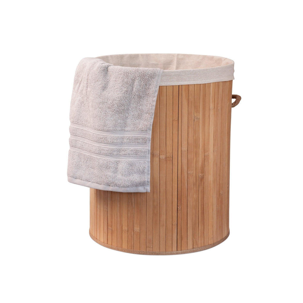 Bamboo Laundry Basket with Lid and Removable Lining