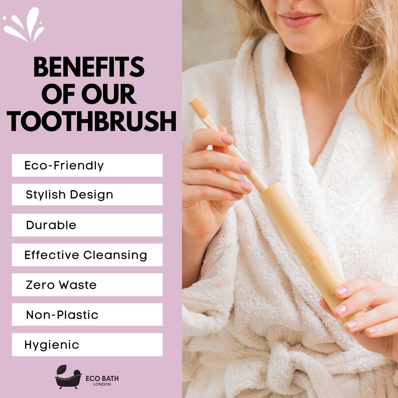 Bamboo Toothbrush with Travel Case