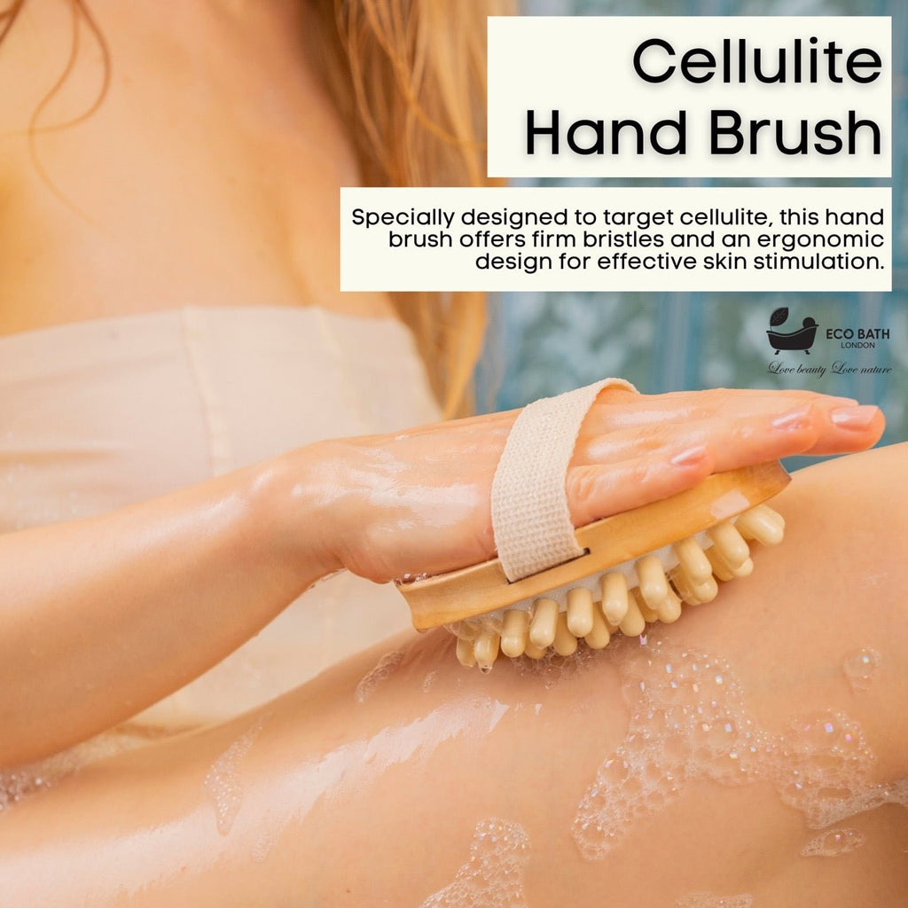 Cellulite Hand Brush with Natural Wooden Pins