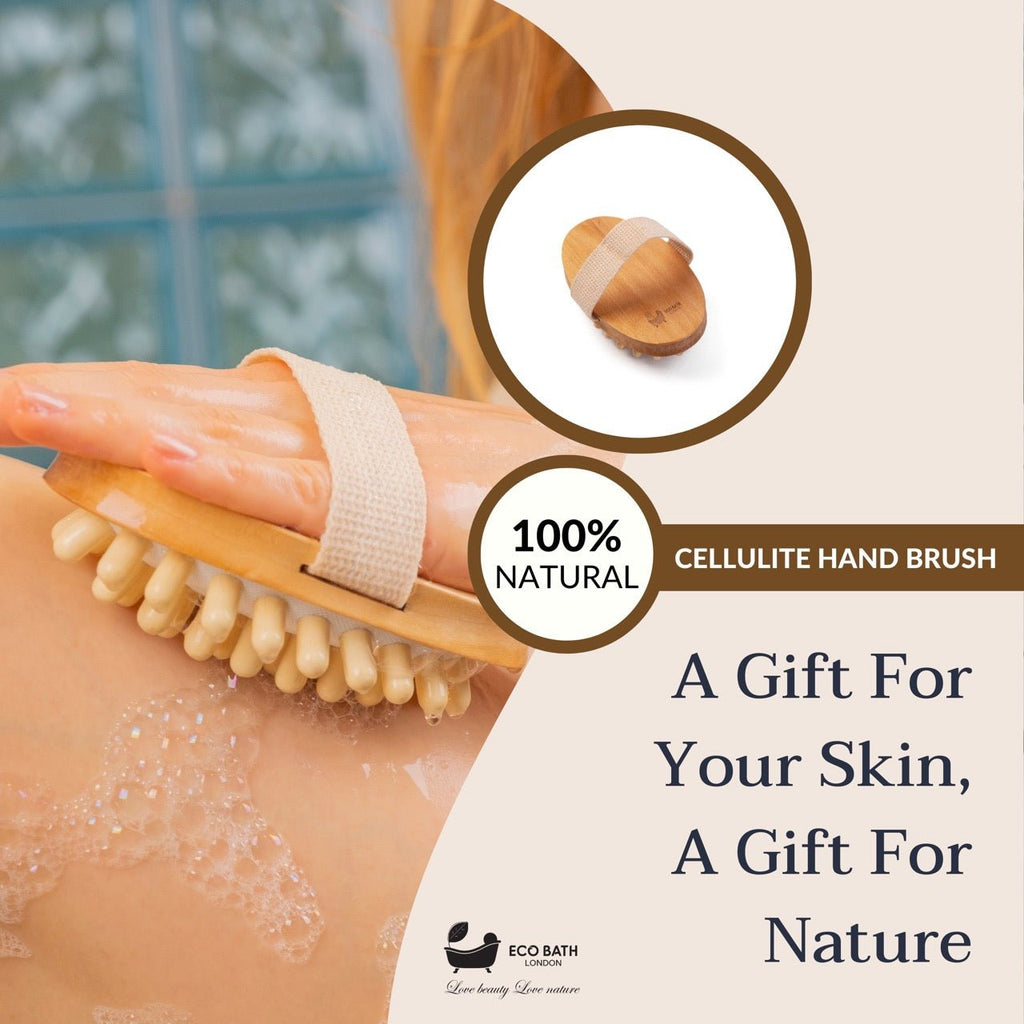 Cellulite Hand Brush with Natural Wooden Pins