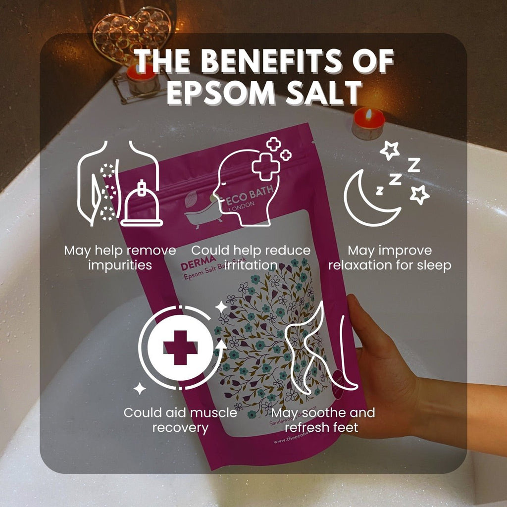 Derma Epsom Salt Bath Soak 500g and 1000g Pouch