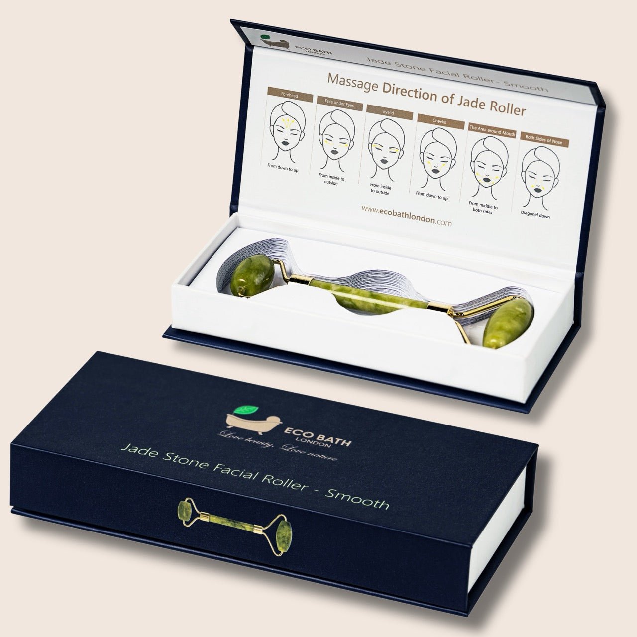 Jade Face Roller for Skin Massage and Circulation