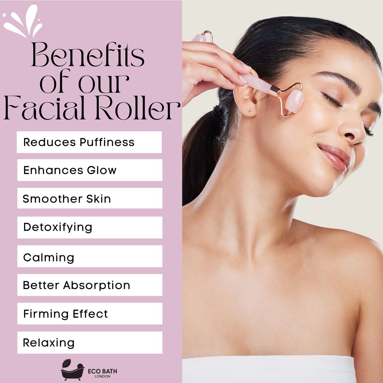 Jade and Rose Quartz Face Roller