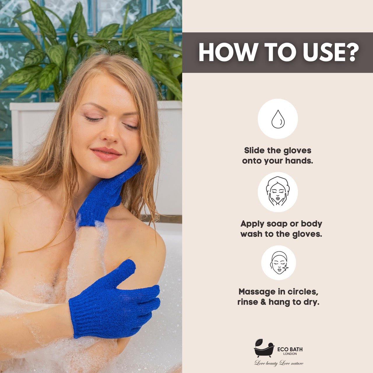 Exfoliating Body Gloves 1 Pair