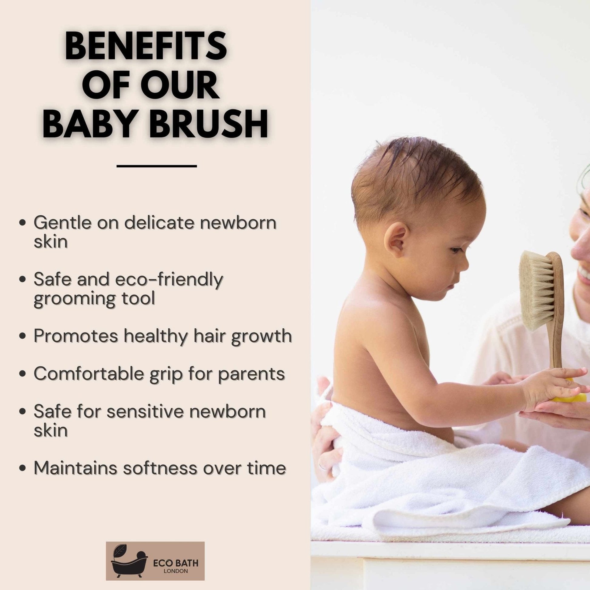 Ultra Soft Baby Brush with Goat Hair for Newborns