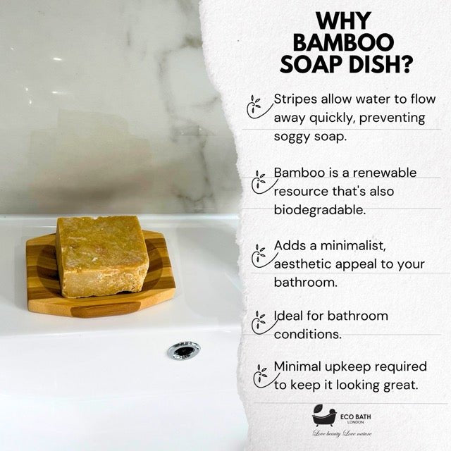 Bamboo Stripes Rectangle Soap Dish