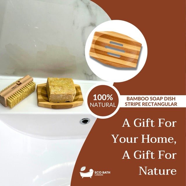 Bamboo Stripes Rectangle Soap Dish