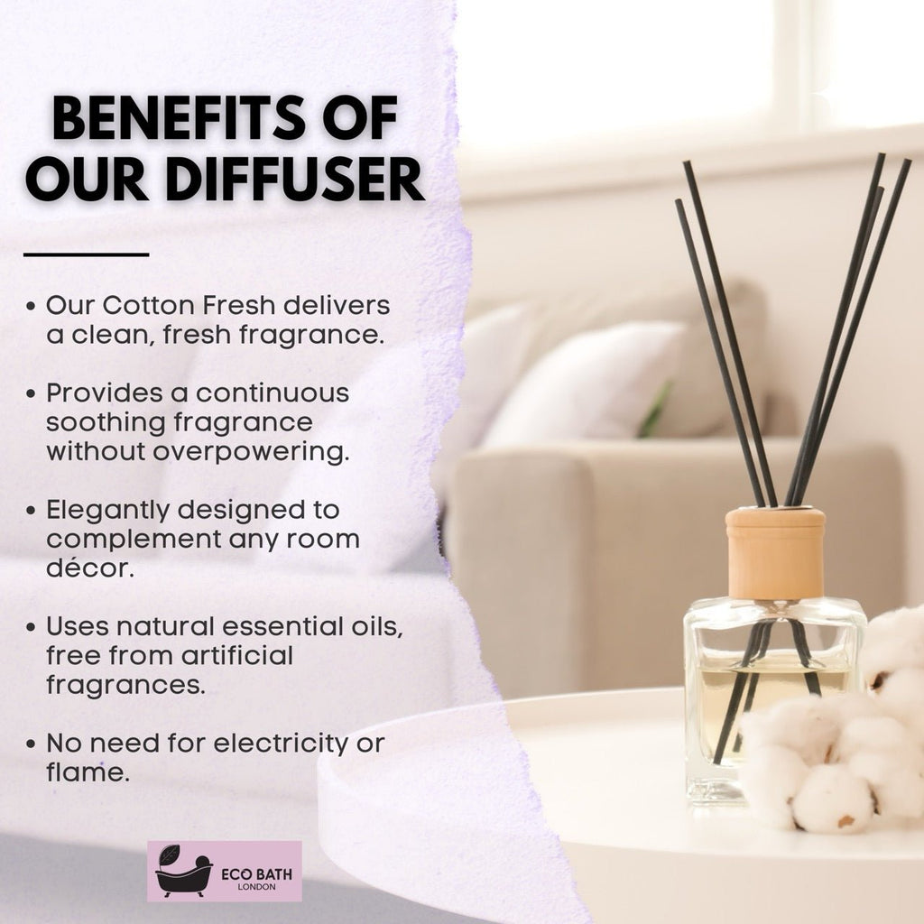 Cotton Fresh Reed Diffuser 100ml Natural Home Fragrance