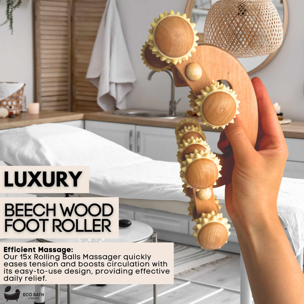Natural Wooden Back Massager for Full Body Relief
