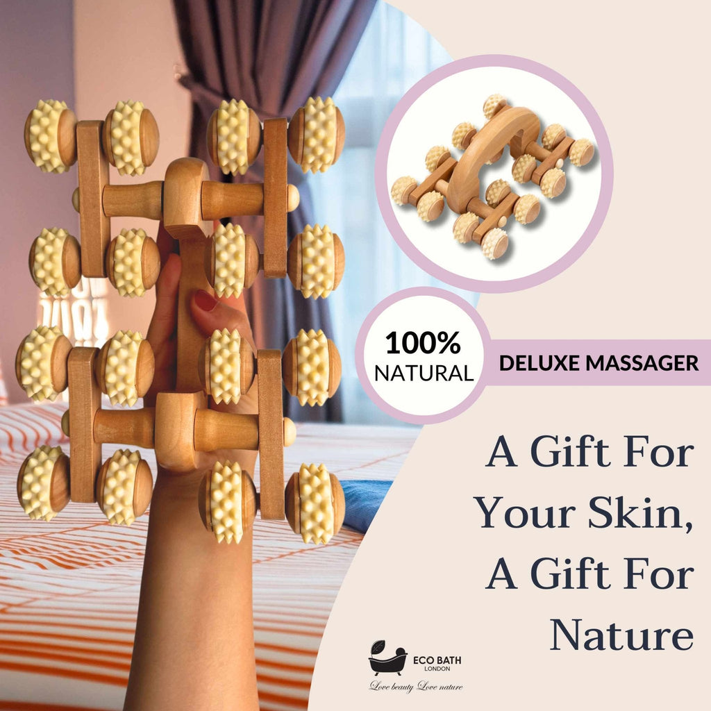 Natural Wooden Back Massager for Full Body Relief