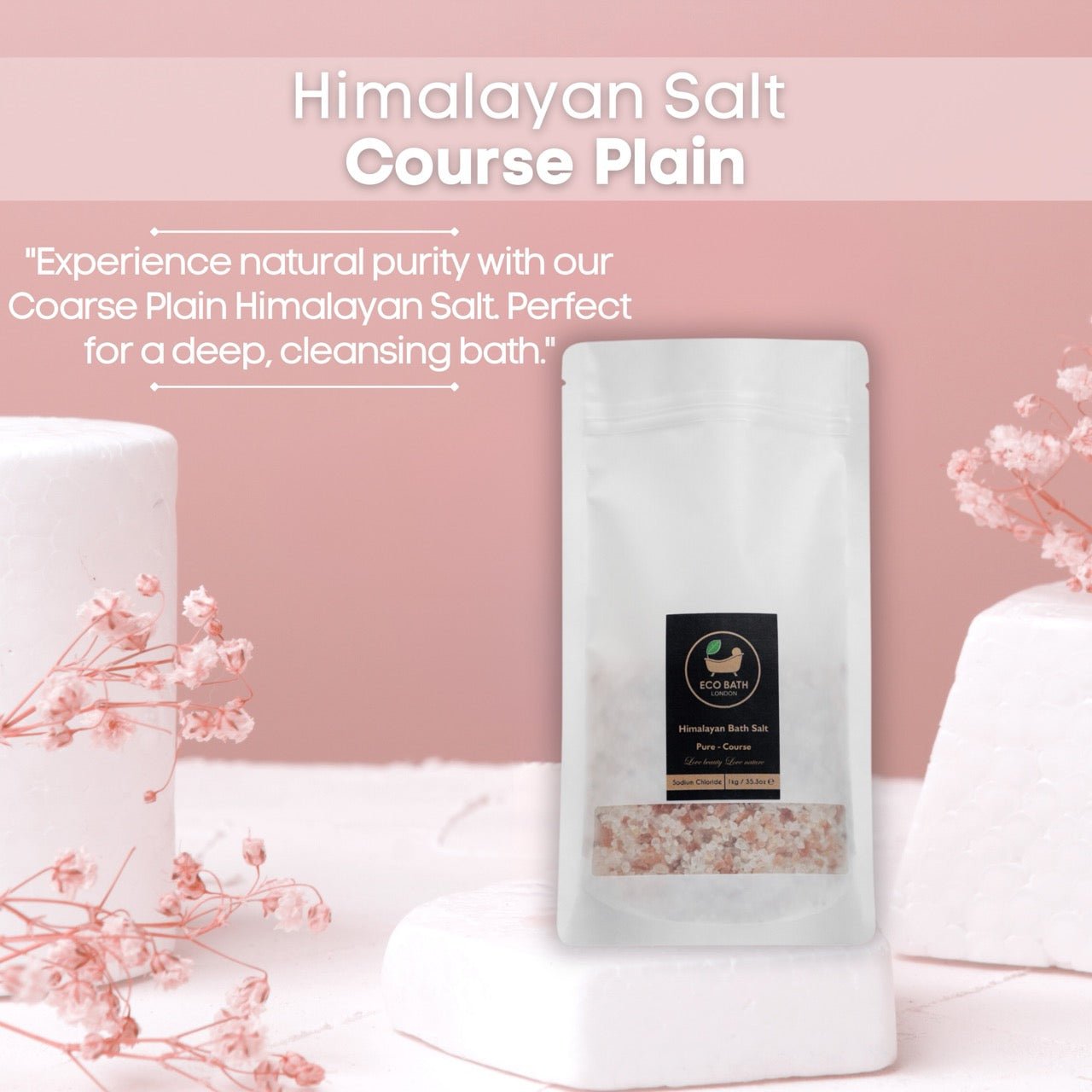 Himalayan Bath Salt Course Plain 1kg
