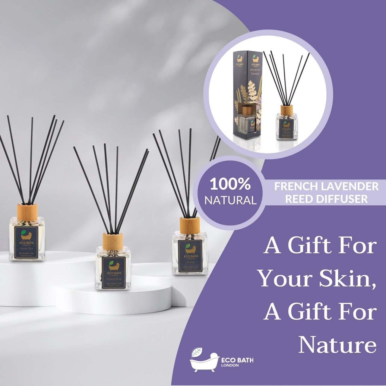 French Lavender Reed Diffuser 100ml Natural Essential Oil Home Fragrance