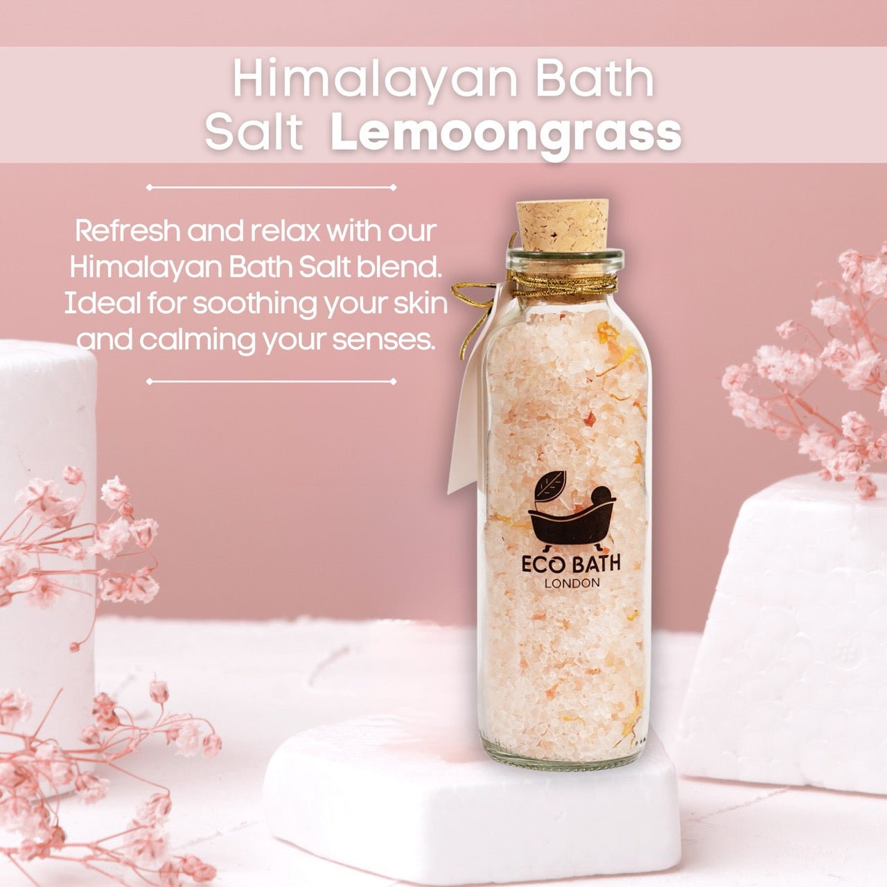 Lemongrass Himalayan Bath Salt 300g with Calendula