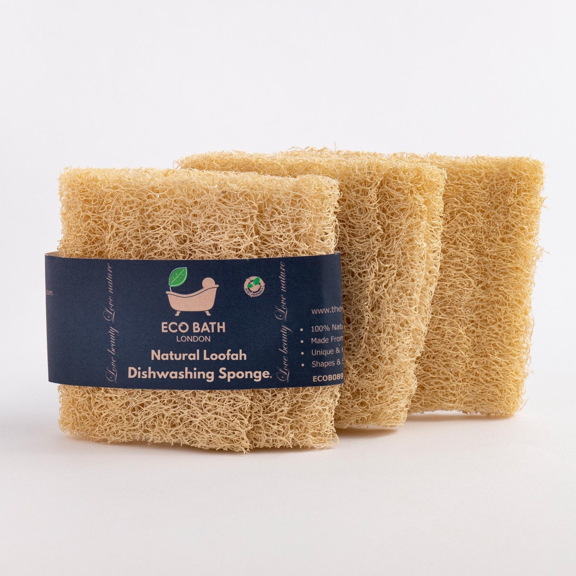 Natural Loofah Dishwashing Sponges Set of 3