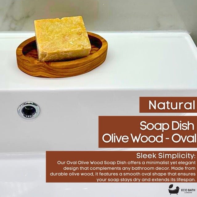 Olive Wood Oval Soap Dish