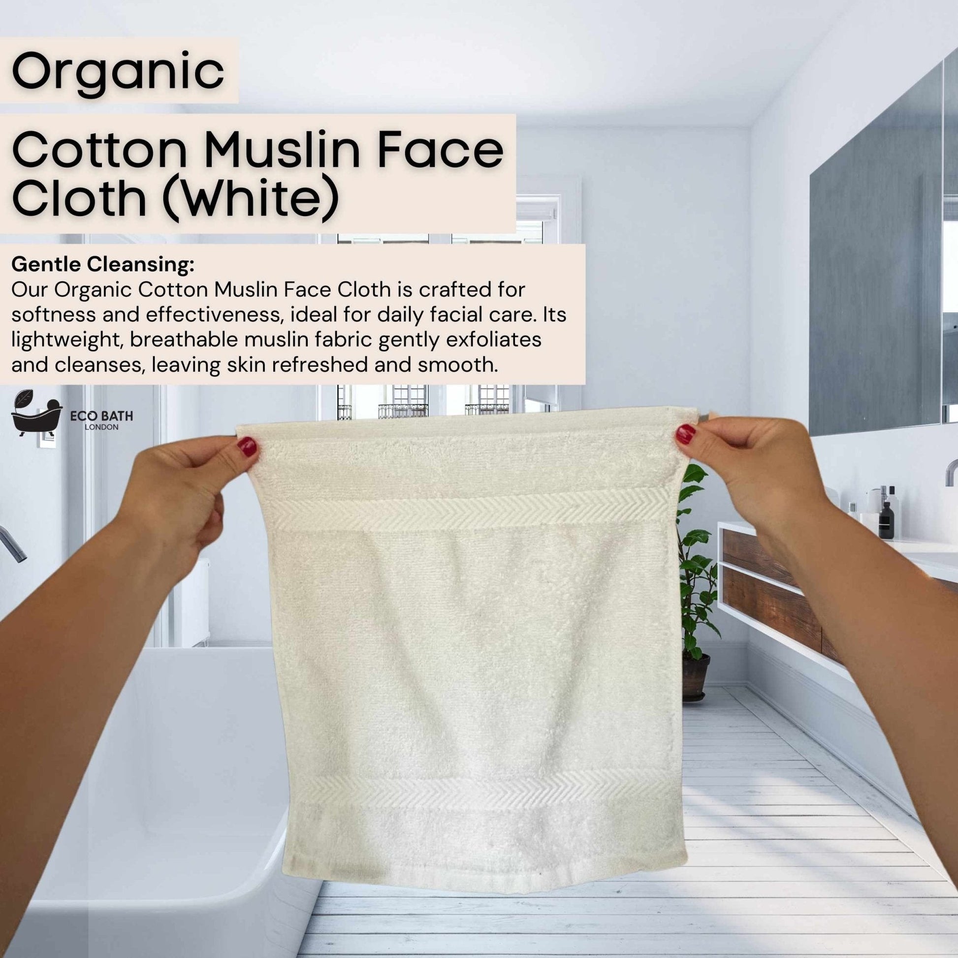 Organic Cotton Face Flannels 30x30cm