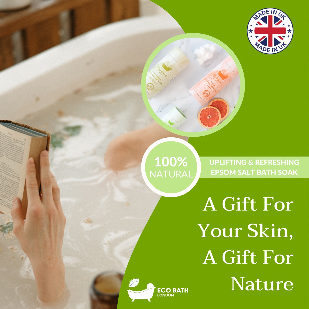 Uplifting and Refreshing Epsom Salt Bath Soak