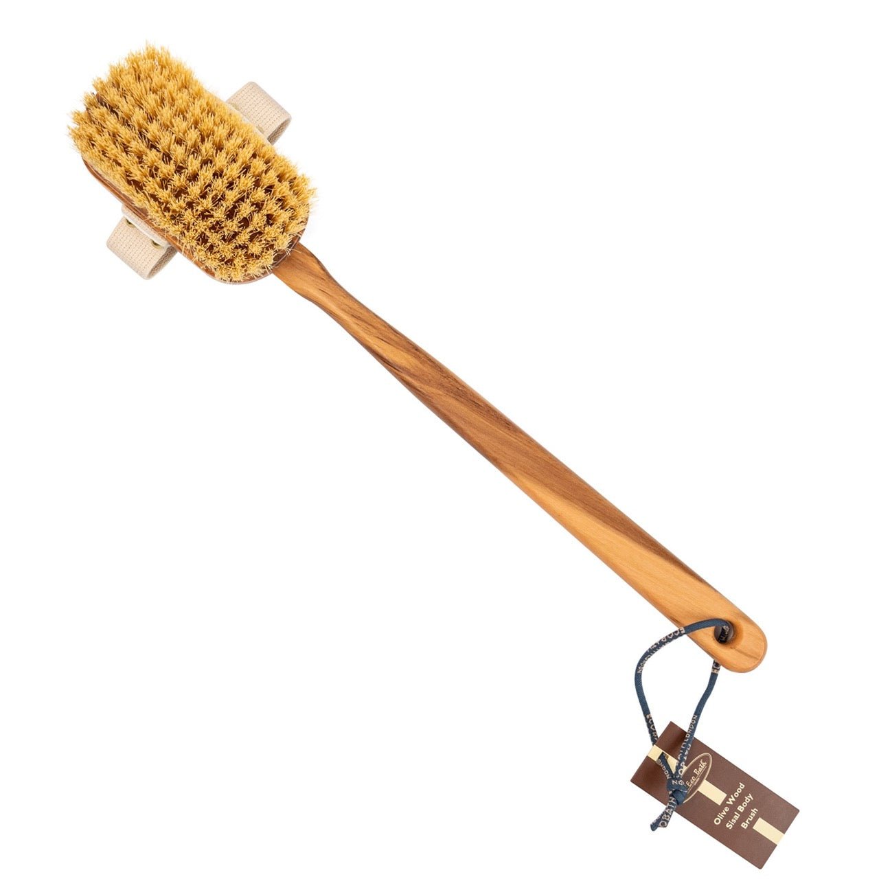 Luxury Natural Sisal Olive Wood Body Brush for Dry Brushing