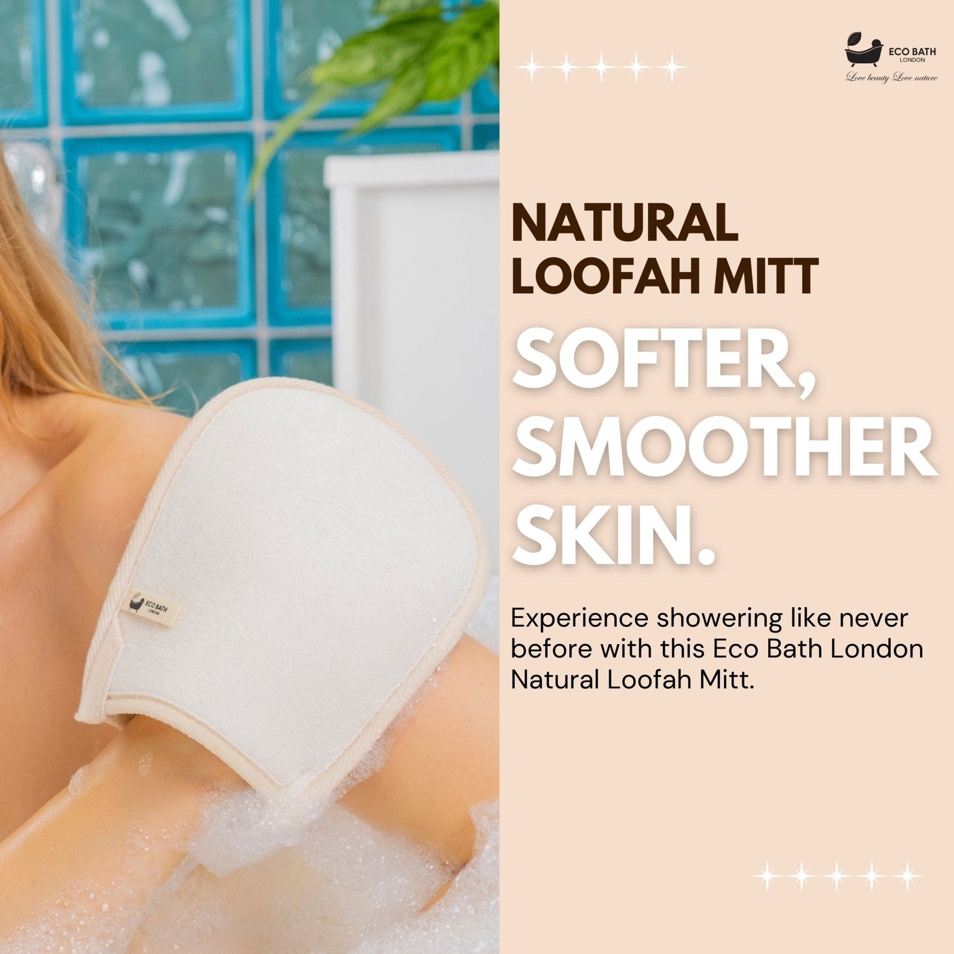 Natural Loofah Bath Mitt for Exfoliating Skin