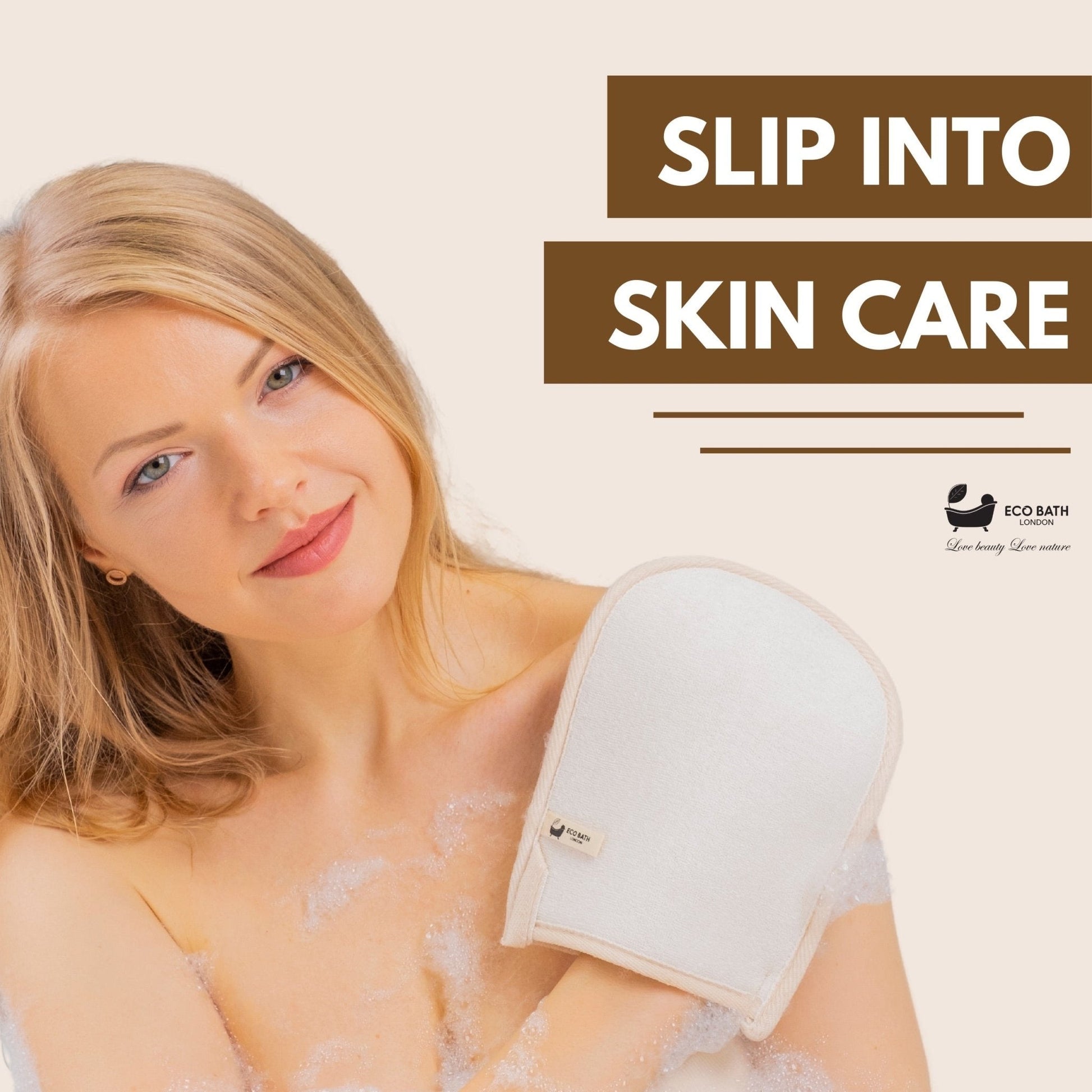 Natural Loofah Bath Mitt for Exfoliating Skin