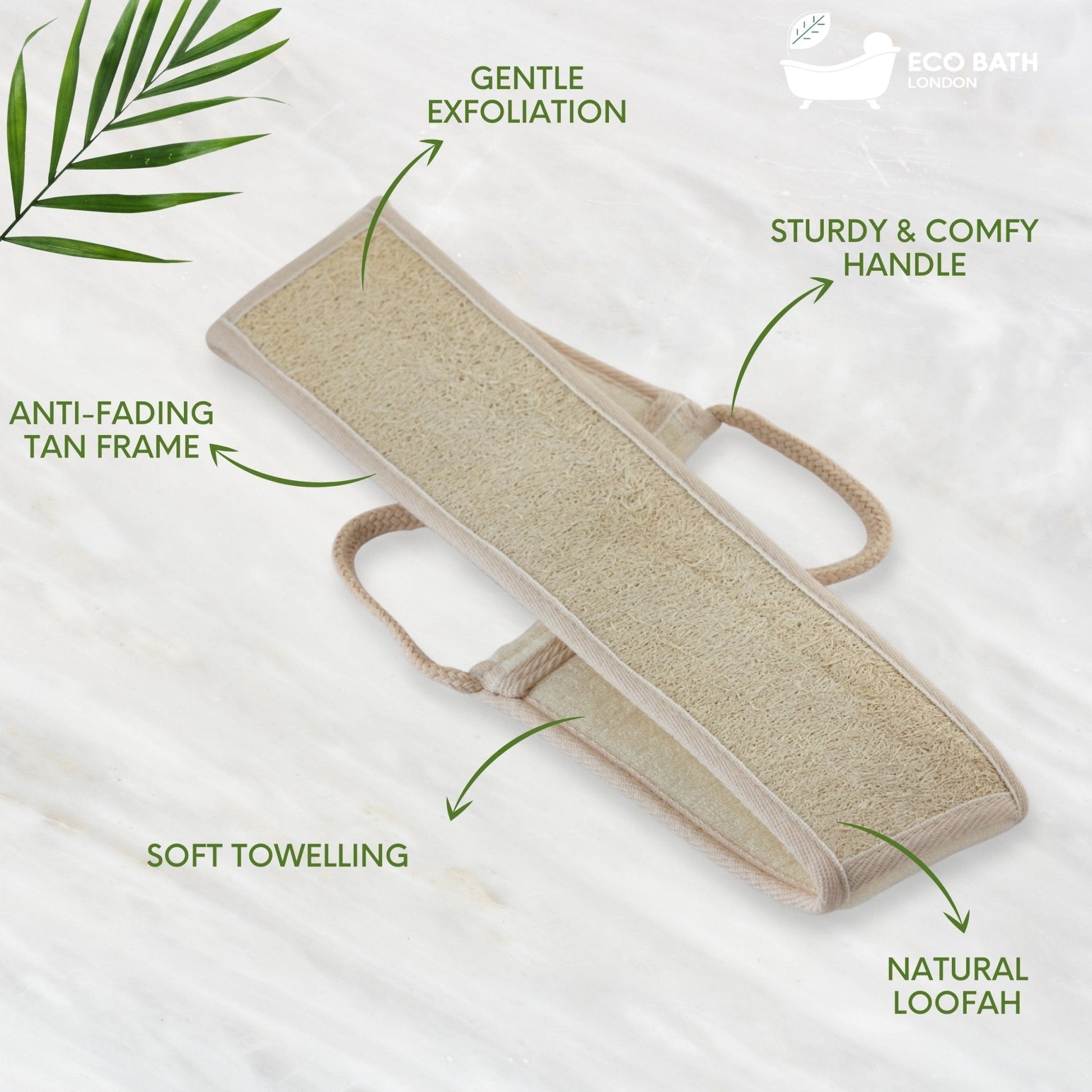 Natural Loofah Back Scrubber Strap