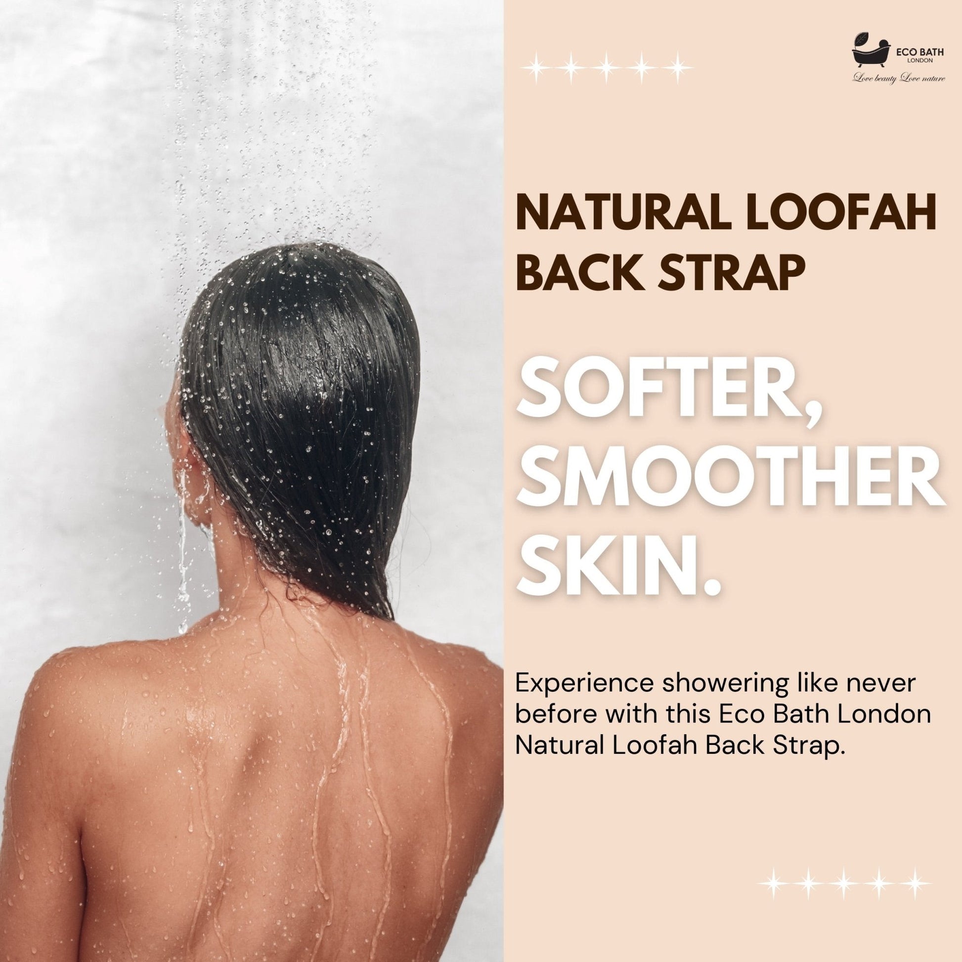 Natural Loofah Back Scrubber Strap