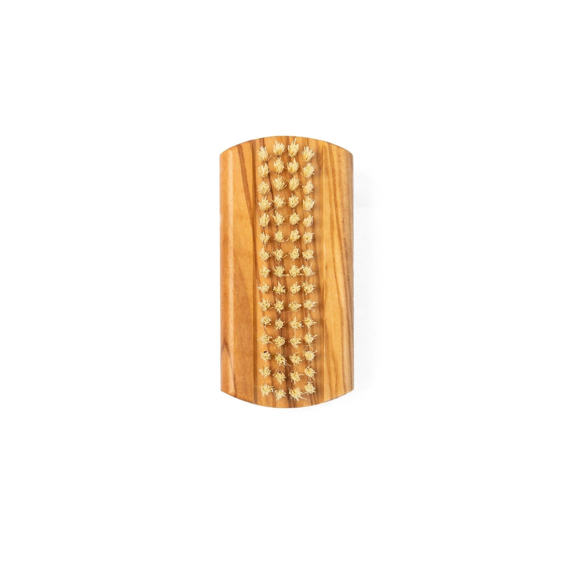 Natural Sisal Nail Brush in Beech, Walnut or Olive Wood