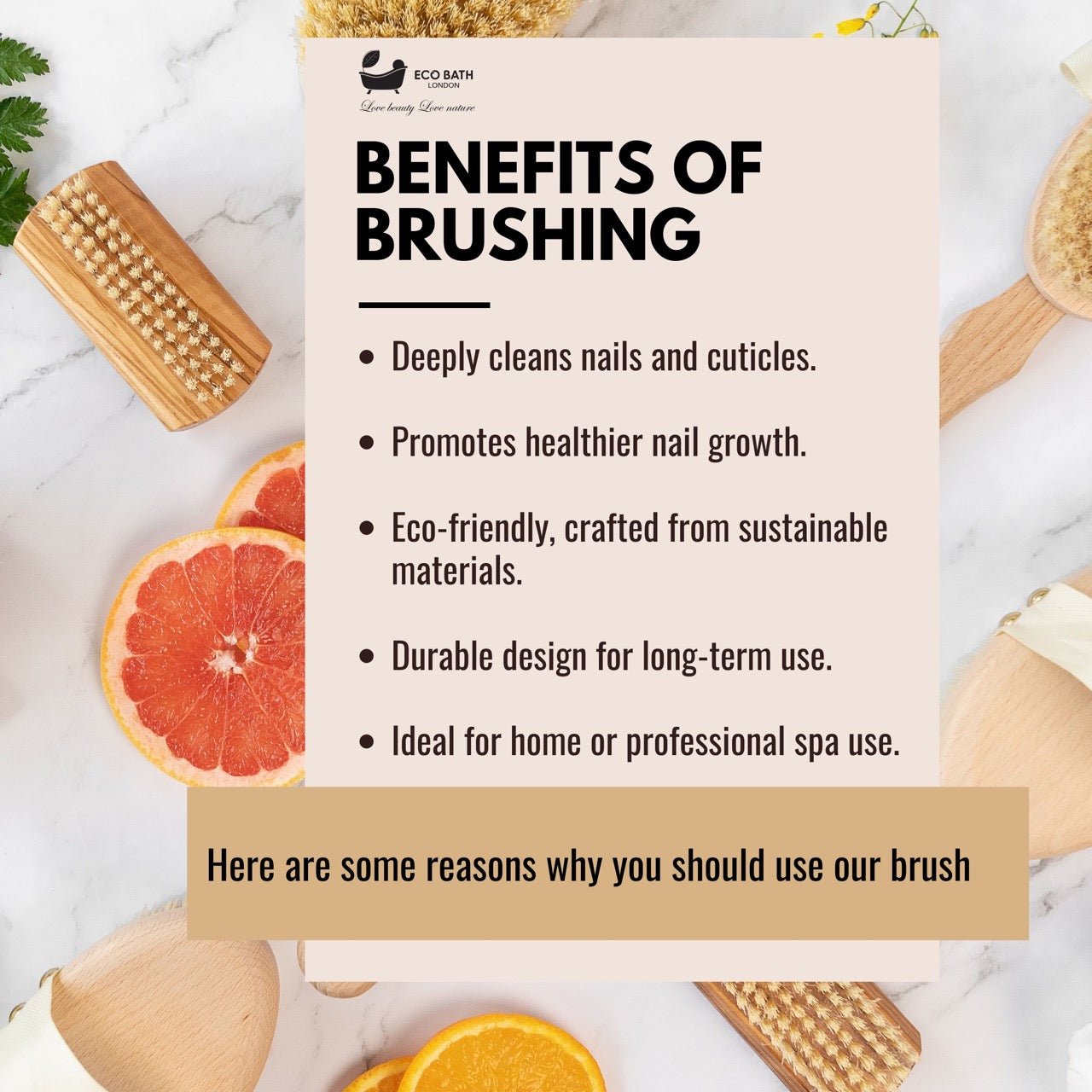 Natural Sisal Nail Brush in Beech, Walnut or Olive Wood