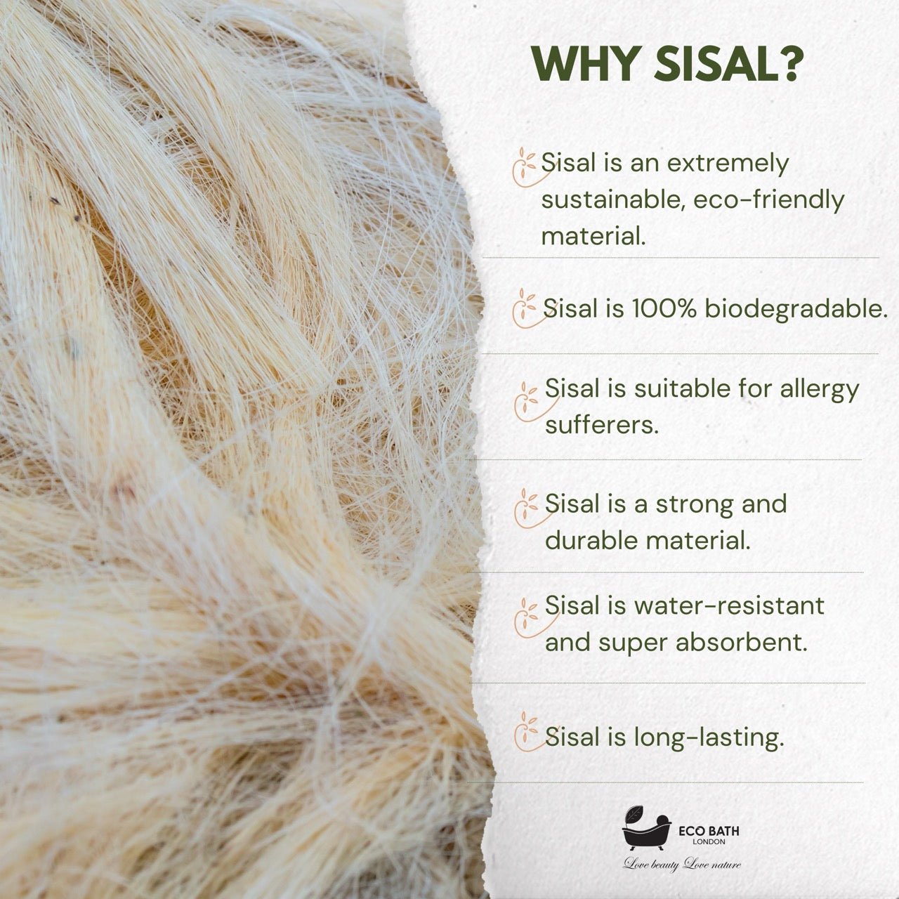 Natural Sisal Hemp Bath Scrubber