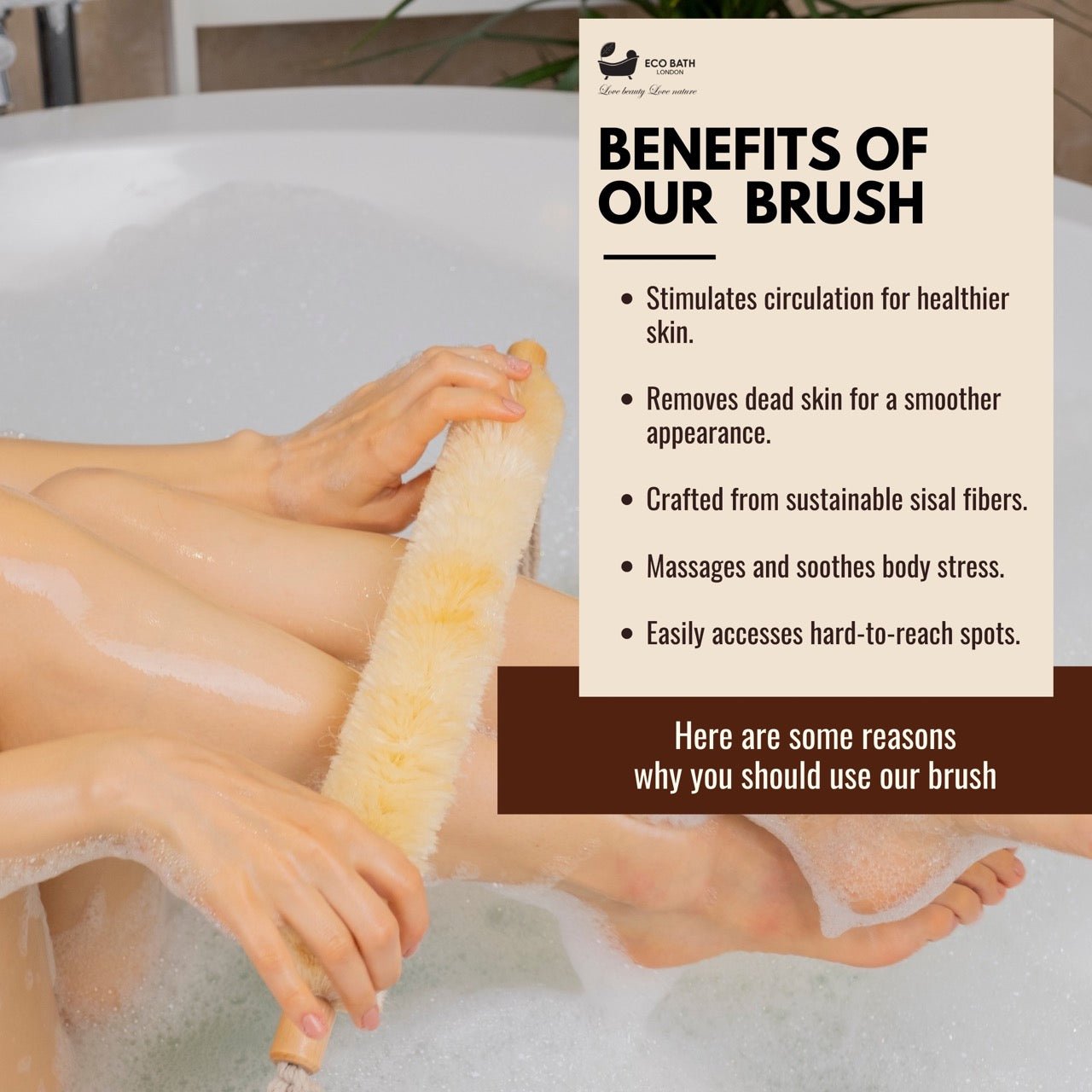 Natural Sisal Body Exfoliating Strap for Back Scrubbing