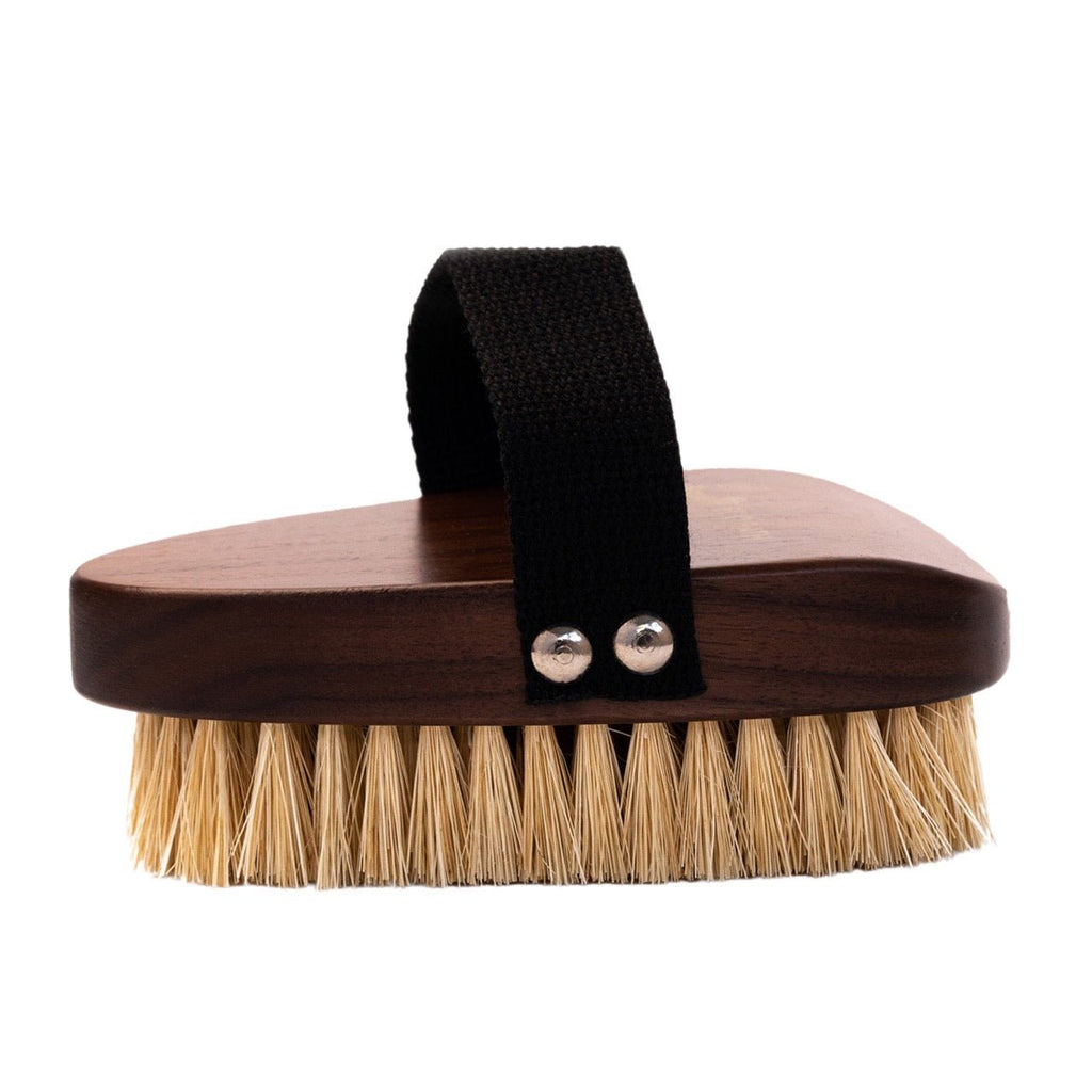 Natural Sisal Walnut Hand Brush for Dry Brushing