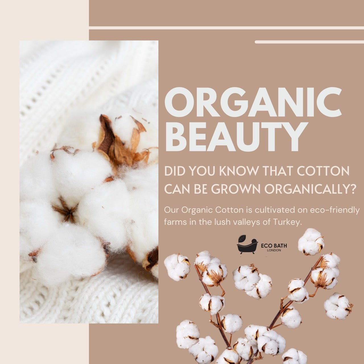 Natural Towelling Slippers in Organic Cotton with GOTS Certification