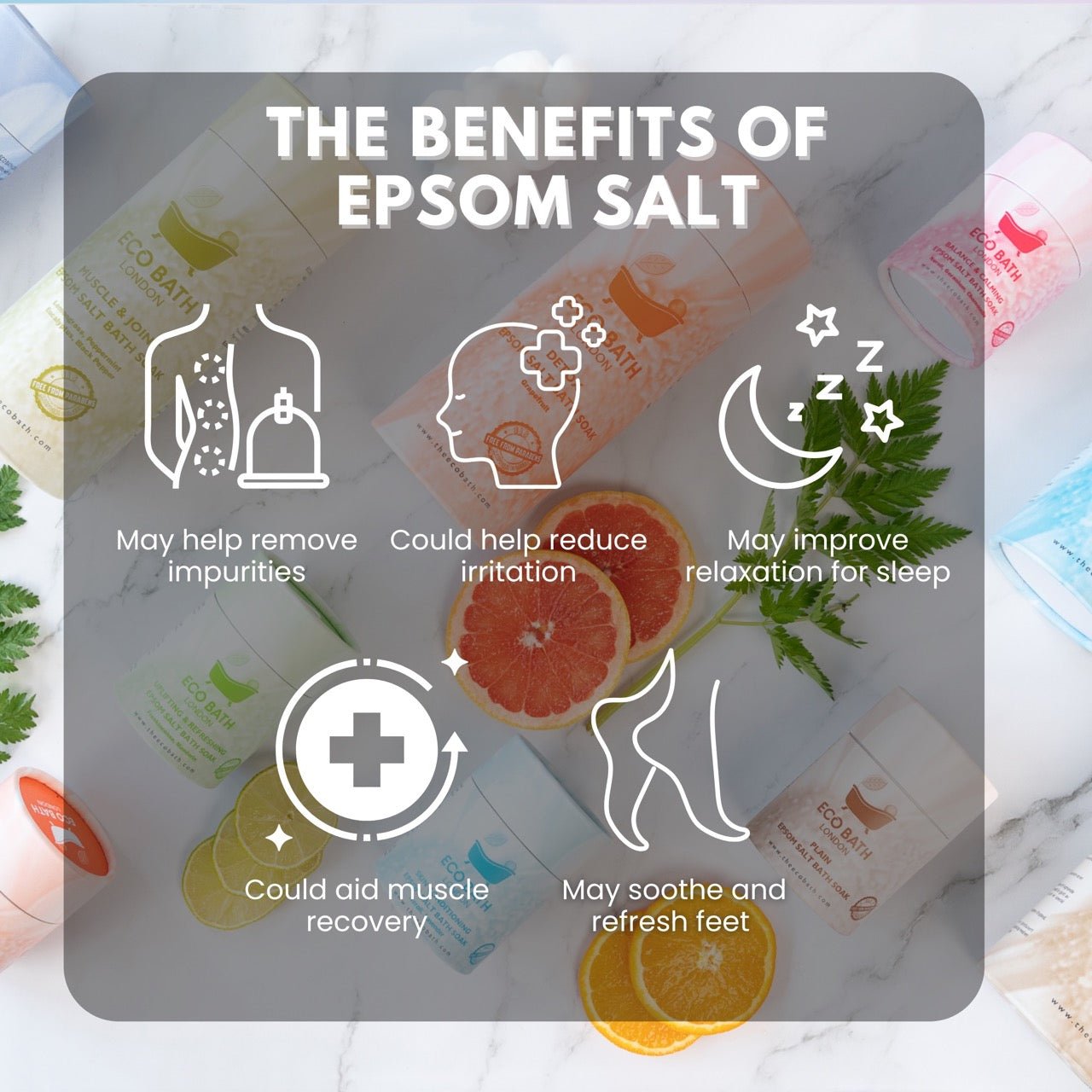 Relaxing Epsom Salt Bath Soak Tube