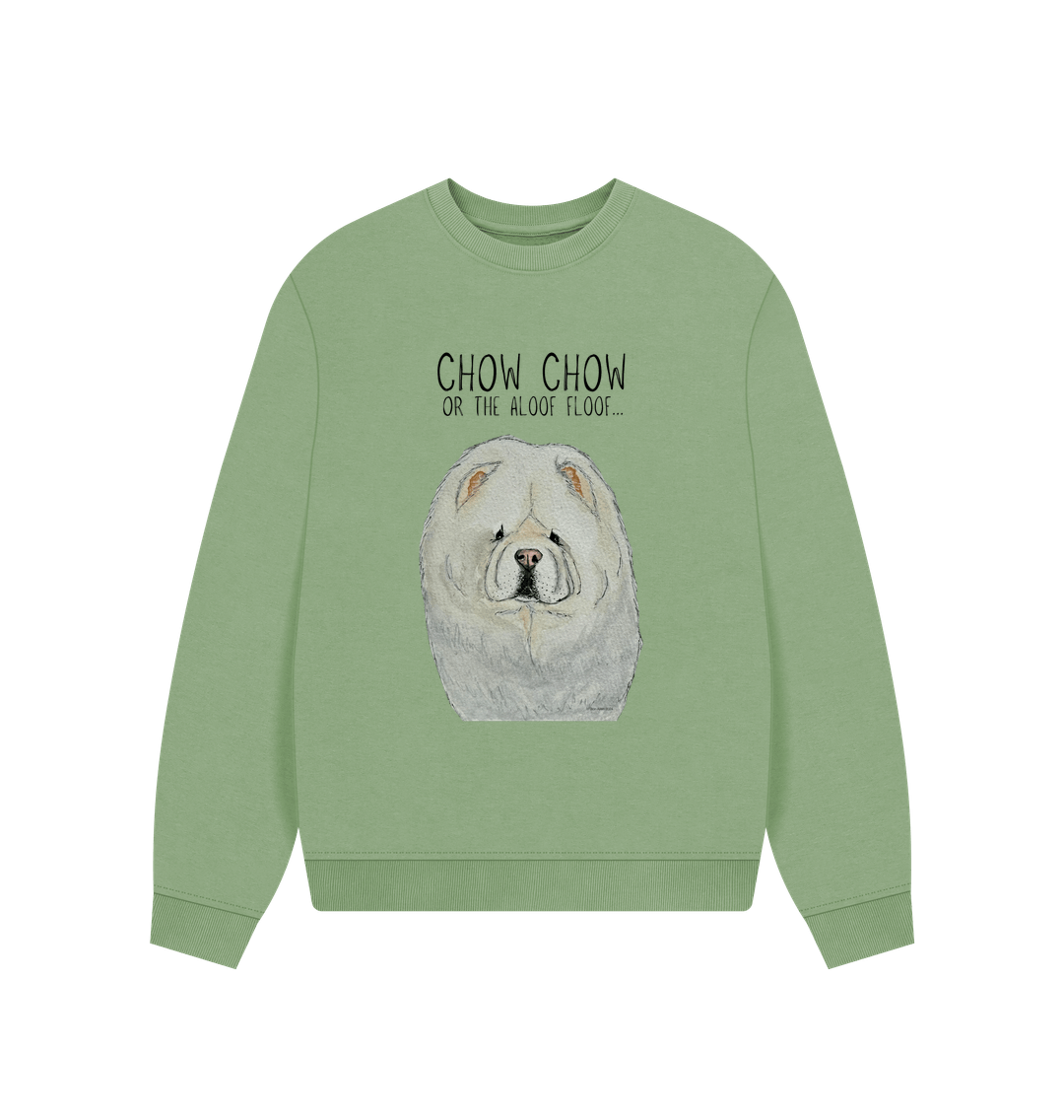 Cream Chow Chow Women's Oversized Sweatshirt