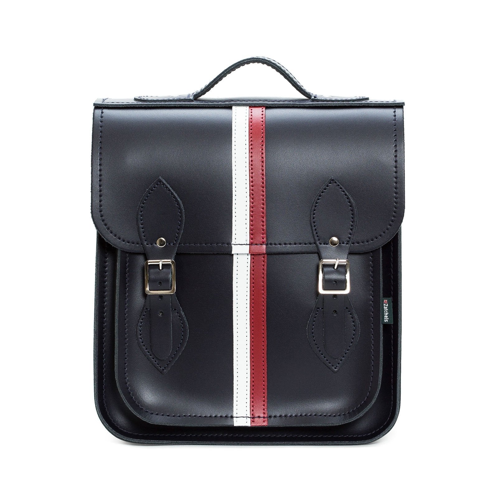 Handmade Leather City Backpack in Navy