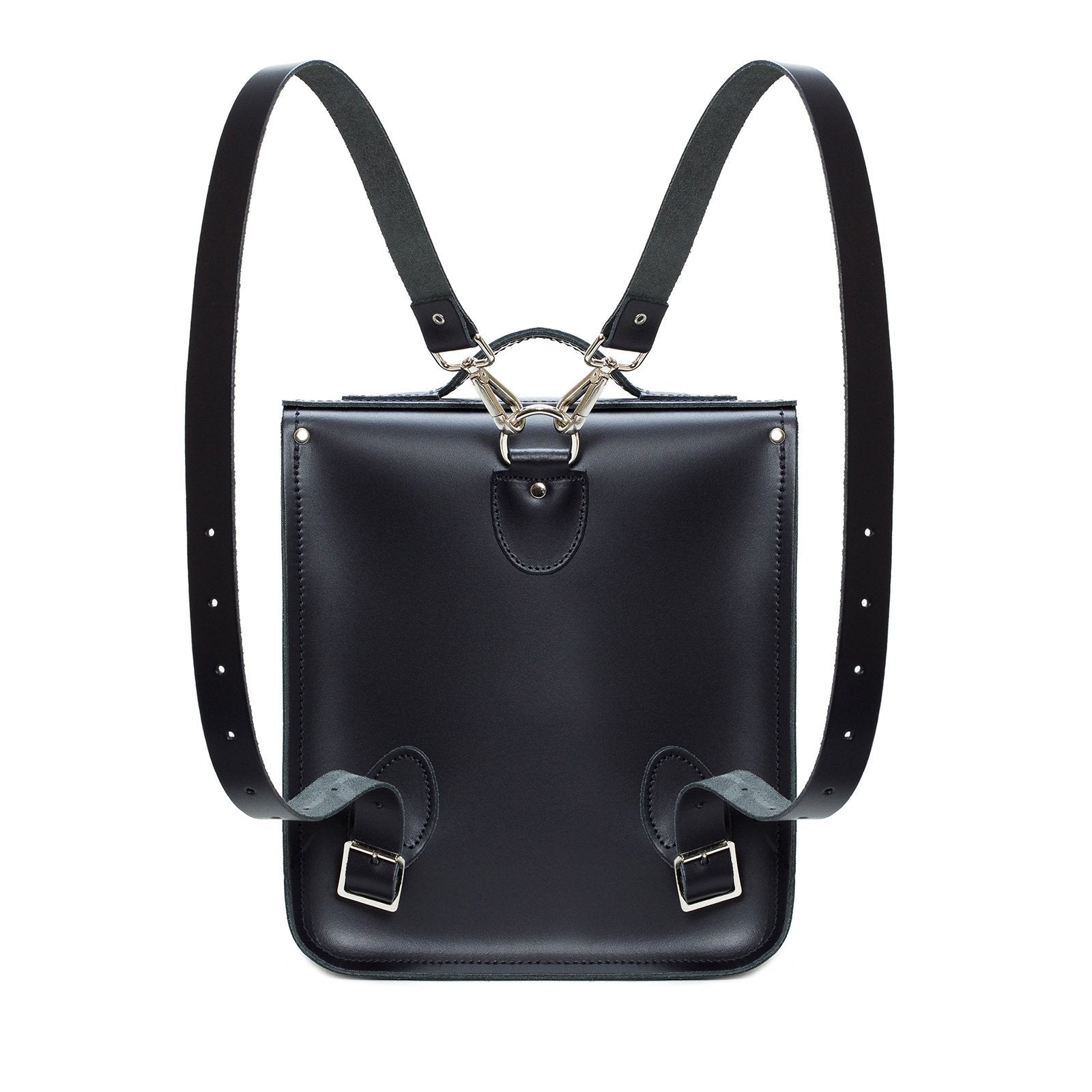 Handmade Leather City Backpack in Navy