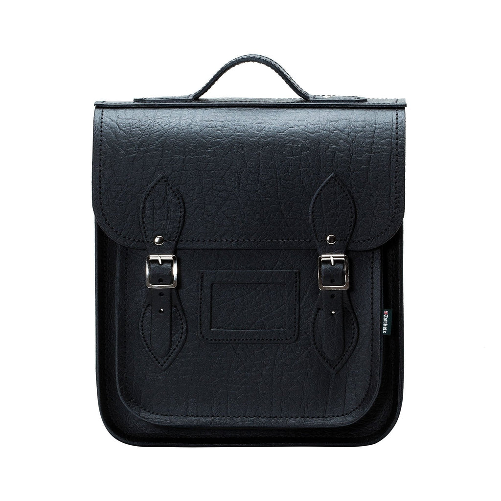 Handmade Leather City Backpack in Black